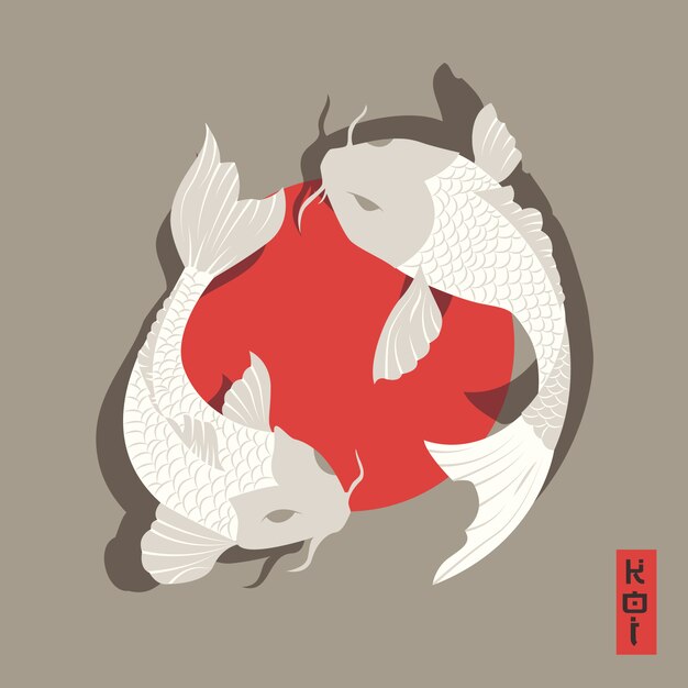 Diseño de fondo de koi