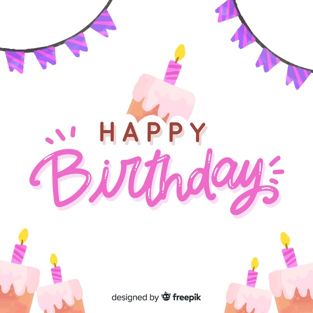 Diseño de fondo de letras feliz cumpleaños
