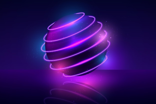 Diseño de fondo de luces de neón