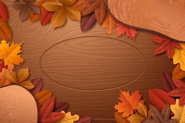 Diseño de fondo de madera de otoño
