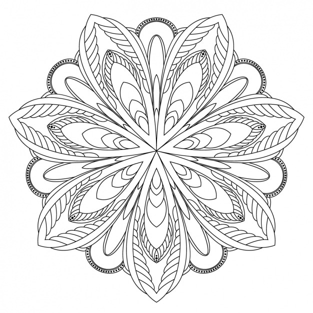 Vector gratuito diseño de fondo de mandala