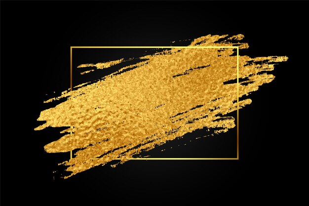 Diseño de fondo de marco de textura de grunge de hoja de oro