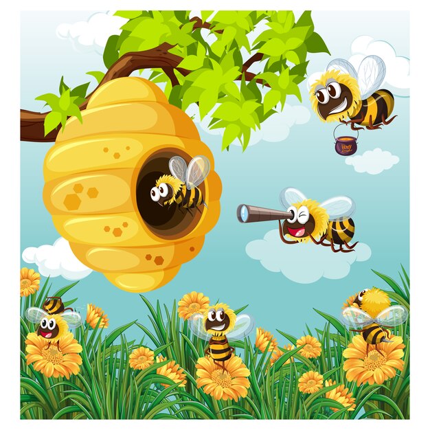 Diseño de fondo de miel