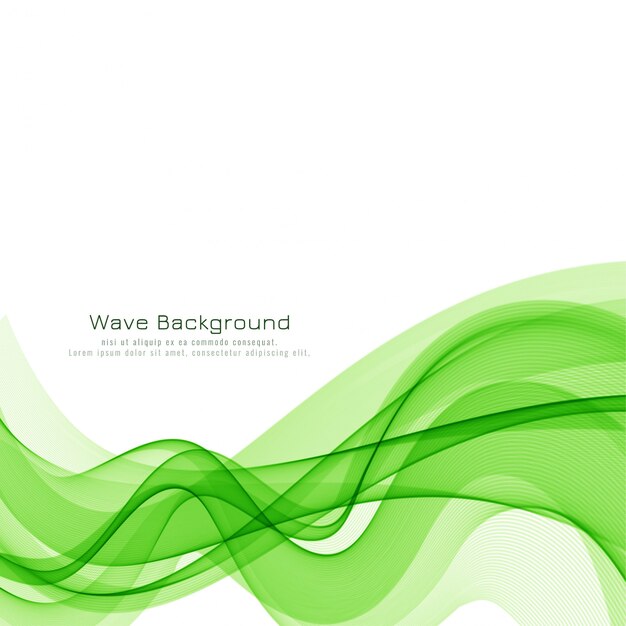 Diseño de fondo moderno abstracto ola verde