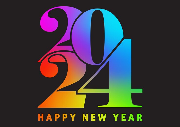 Vector gratuito diseño de fondo moderno de colores para el año nuevo
