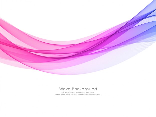 Diseño de fondo moderno de onda colorida con estilo