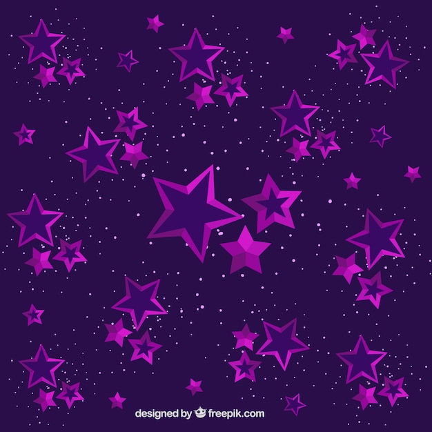 Diseño de fondo morado de estrellas
