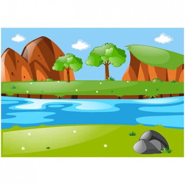 Vector gratuito diseño de fondo de la naturaleza