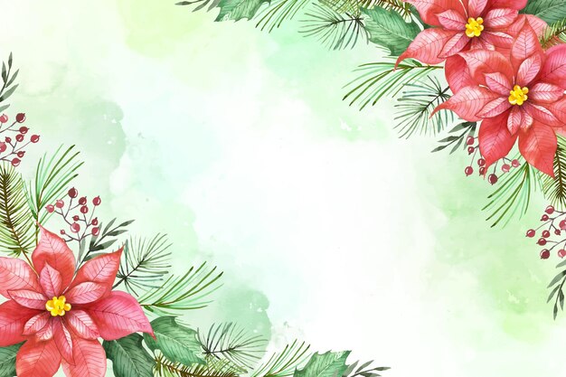 Diseño de fondo de navidad en acuarela