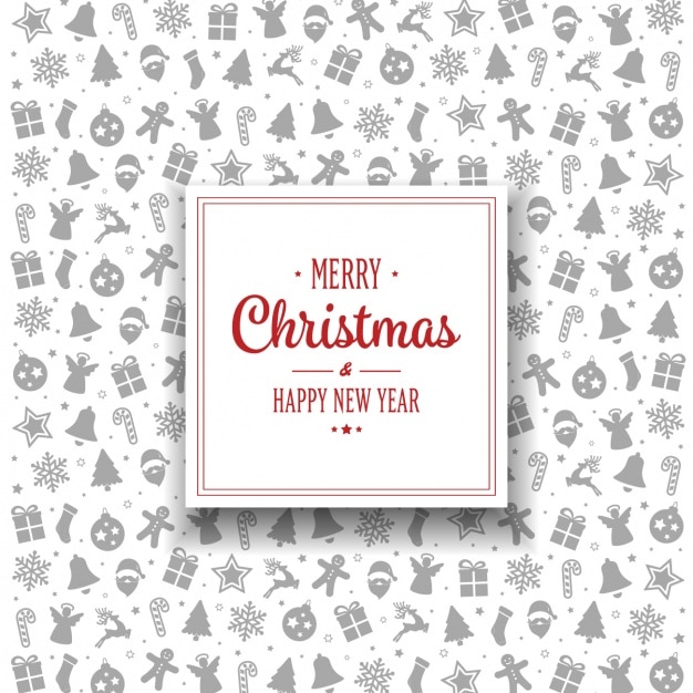 Vector gratuito diseño de fondo navideño
