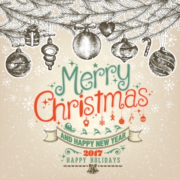 Vector gratuito diseño de fondo navideño