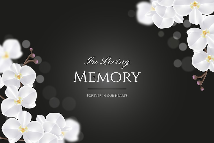 Vector gratuito diseño de fondo de obituario.