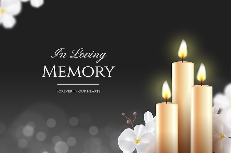 Vector gratuito diseño de fondo de obituario.