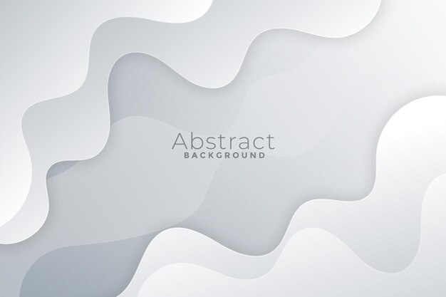 Diseño de fondo de pared blanca fluida abstracta y limpia