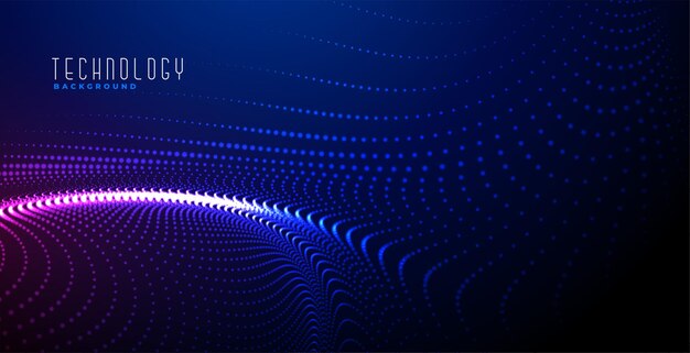 Diseño de fondo de partículas digitales brillantes