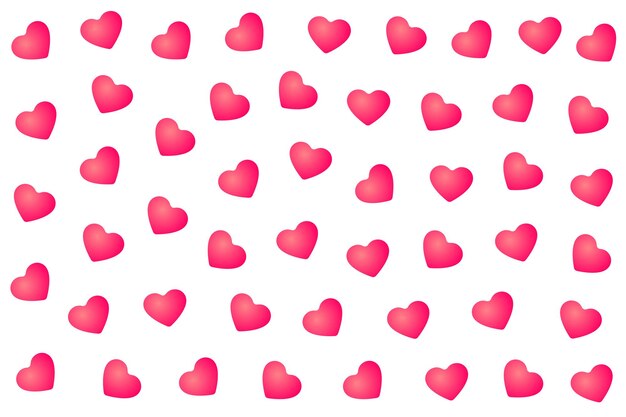 diseño de fondo de patrón de corazón de amor decorativo y lindo