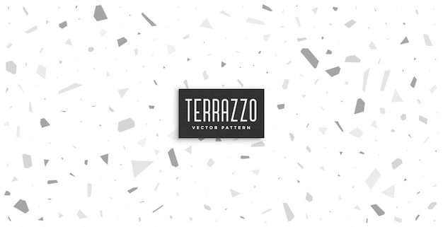 Diseño de fondo con patrón de terrazzo blanco suave y gris