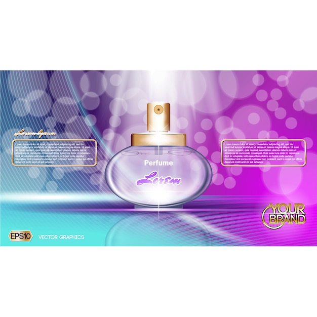 Vector gratuito diseño de fondo de perfume