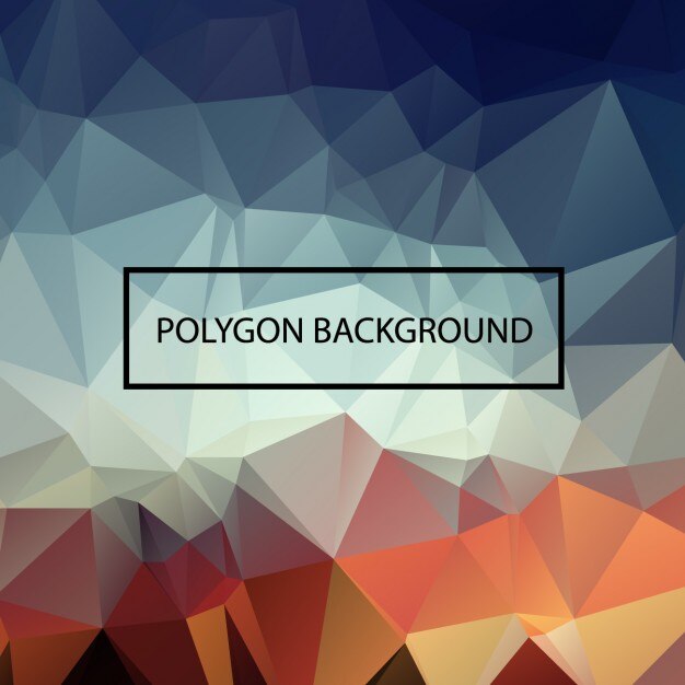 Diseño de fondo poligonal de colores