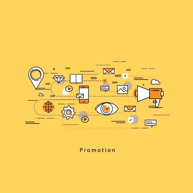 Vector gratuito diseño de fondo de promoción