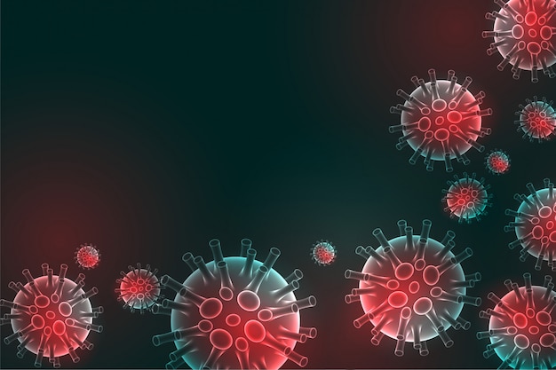 Diseño de fondo de propagación de infección por coronavirus covid-19 virus