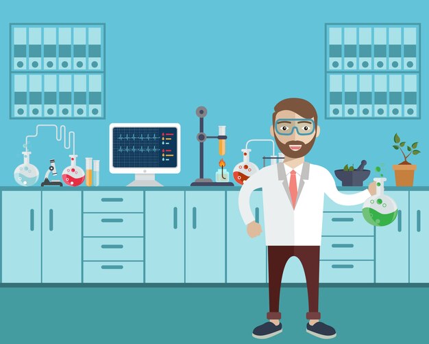 Diseño de fondo de química