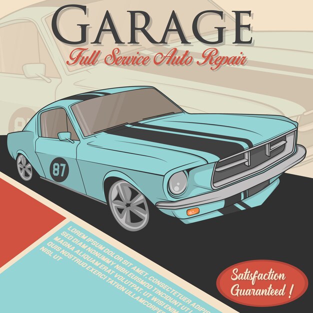 Diseño de fondo de reparación de coches
