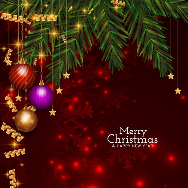 Diseño de fondo rojo de celebración de festival de feliz navidad