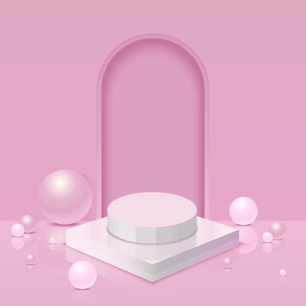 Diseño de fondo rosa 3d