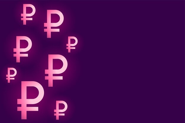 Diseño de fondo de símbolo de pago de moneda rublo