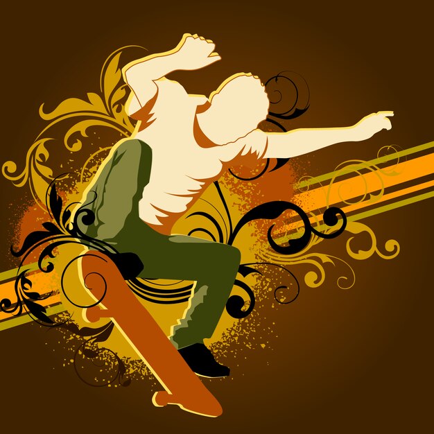 Diseño de fondo de skateboarding