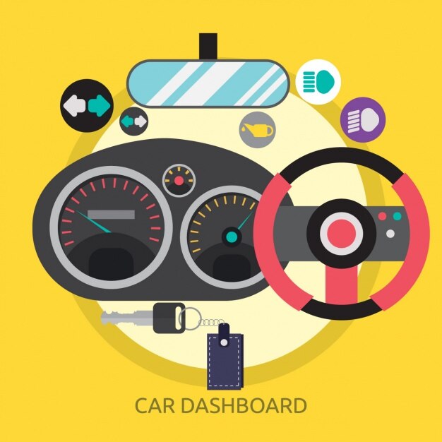 Diseño de fondo de tablero de mandos de coche