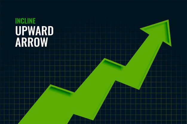 Diseño de fondo de tendencia de flecha ascendente de crecimiento de inclinación empresarial