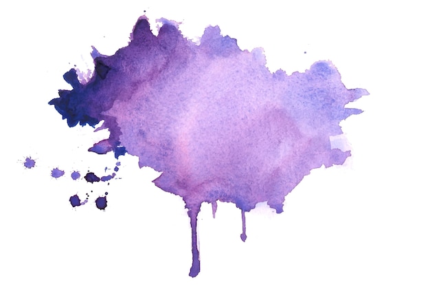 Diseño de fondo de textura de mancha de acuarela púrpura abstracta