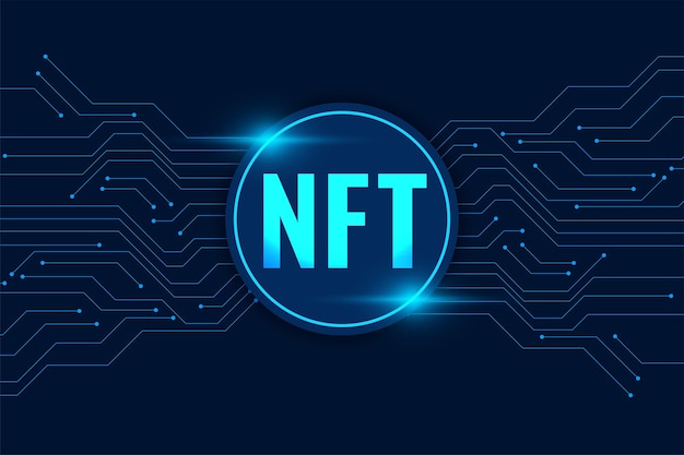 Diseño de fondo de token no fungible NFT digital