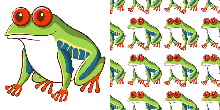 Vector gratuito diseño de fondo transparente con rana verde