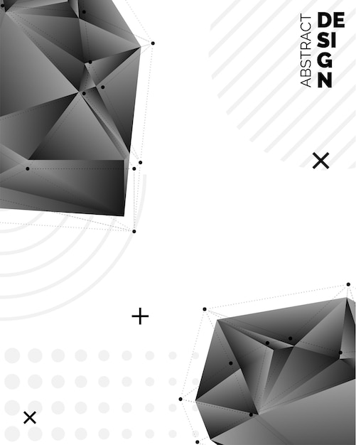Diseño de fondo de triángulo borroso de vector negro Fondo geométrico en estilo Origami con degradado
