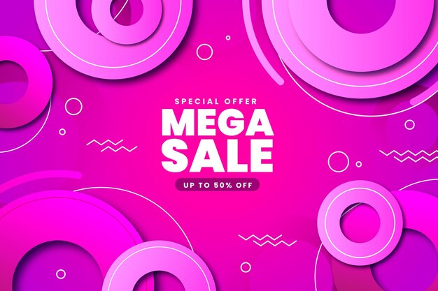 Diseño de fondo de venta degradado