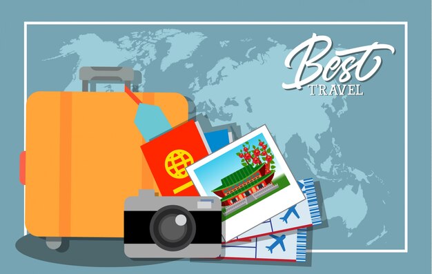 Diseño de fondo de viaje