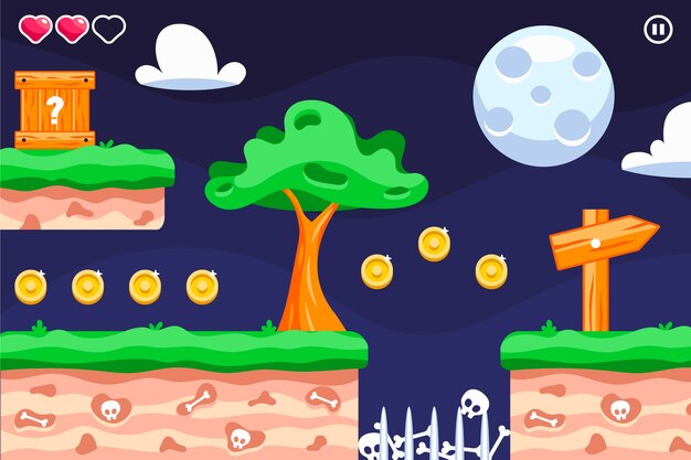 Diseño de fondo de videojuegos