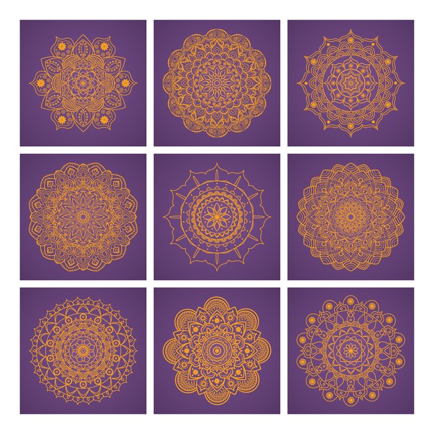 Diseño de fondos de mandalas