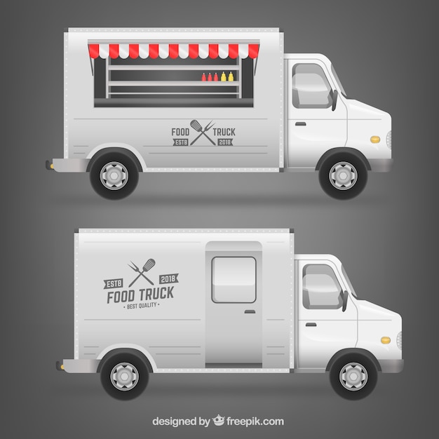 Diseño de foot truck blanco