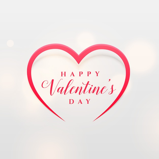 diseño de forma de corazón simple línea para el día de San Valentín