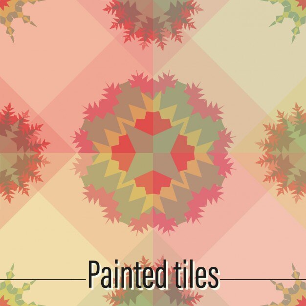 Diseño de formas abstractas a color de azulejos