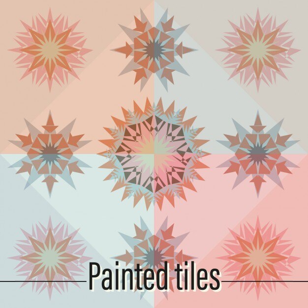 Diseño de formas estrelladas de azulejos