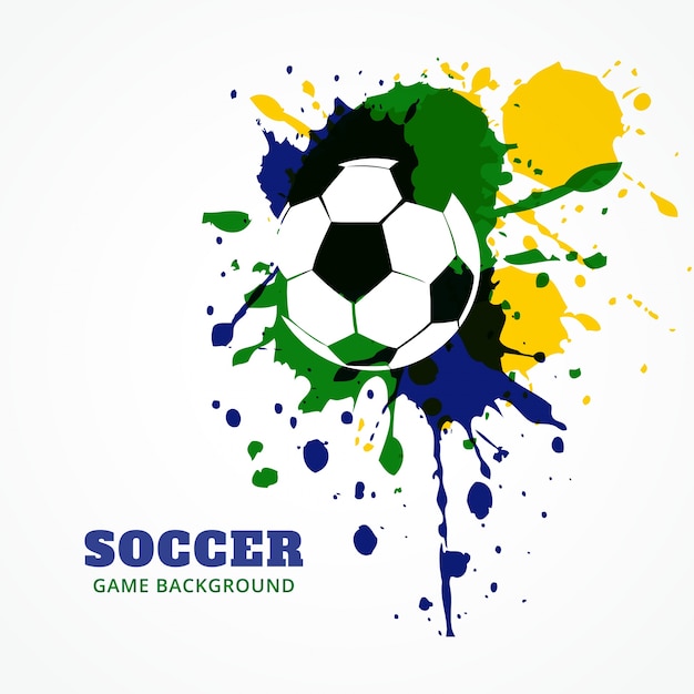 Vector gratuito diseño de fútbol en colores de brasil