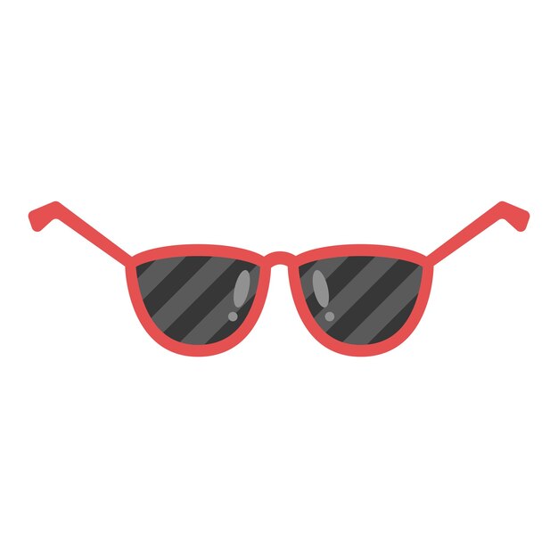 diseño de gafas de sol rojas