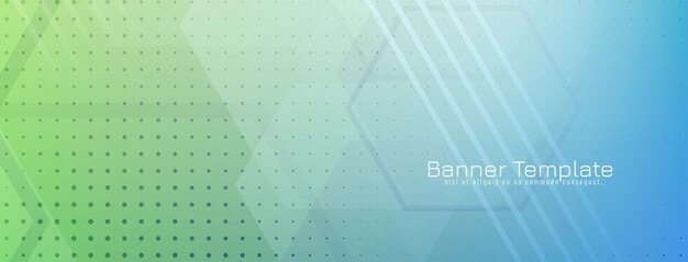 Diseño geométrico abstracto plantilla de bandera moderna y colorida