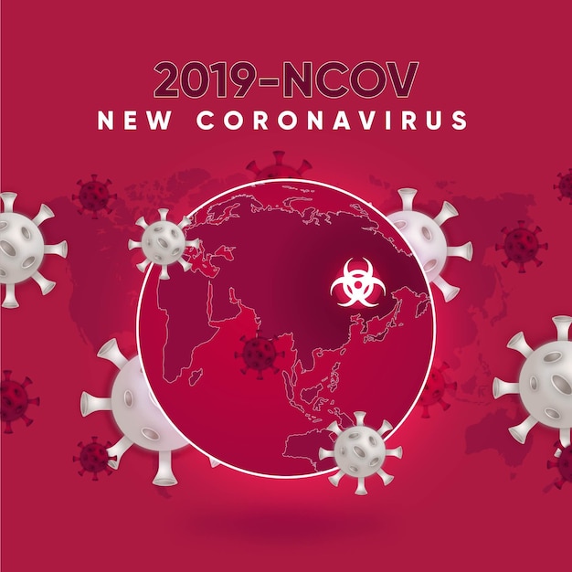 Vector gratuito diseño de globo de coronavirus