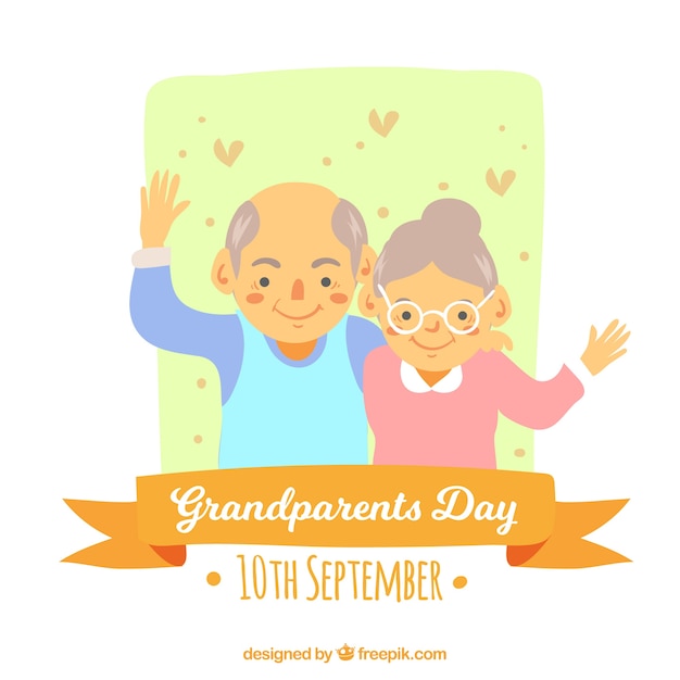 Vector gratuito diseño gracioso para el día del abuelo